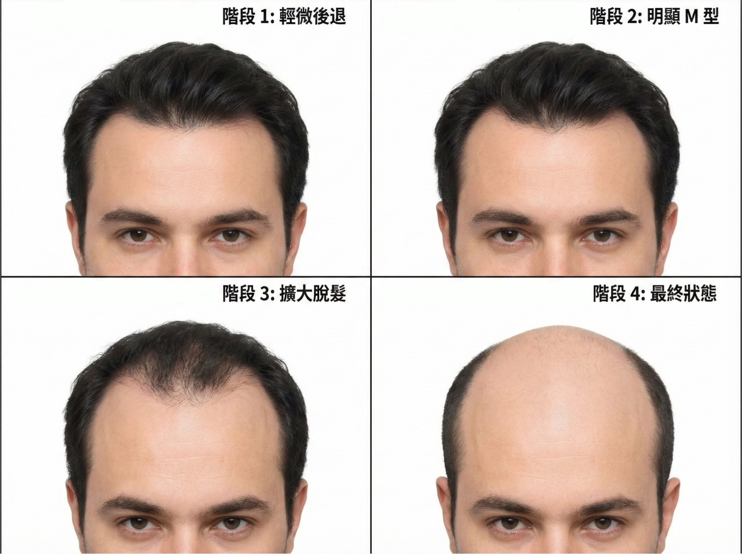 M型禿的演變過程